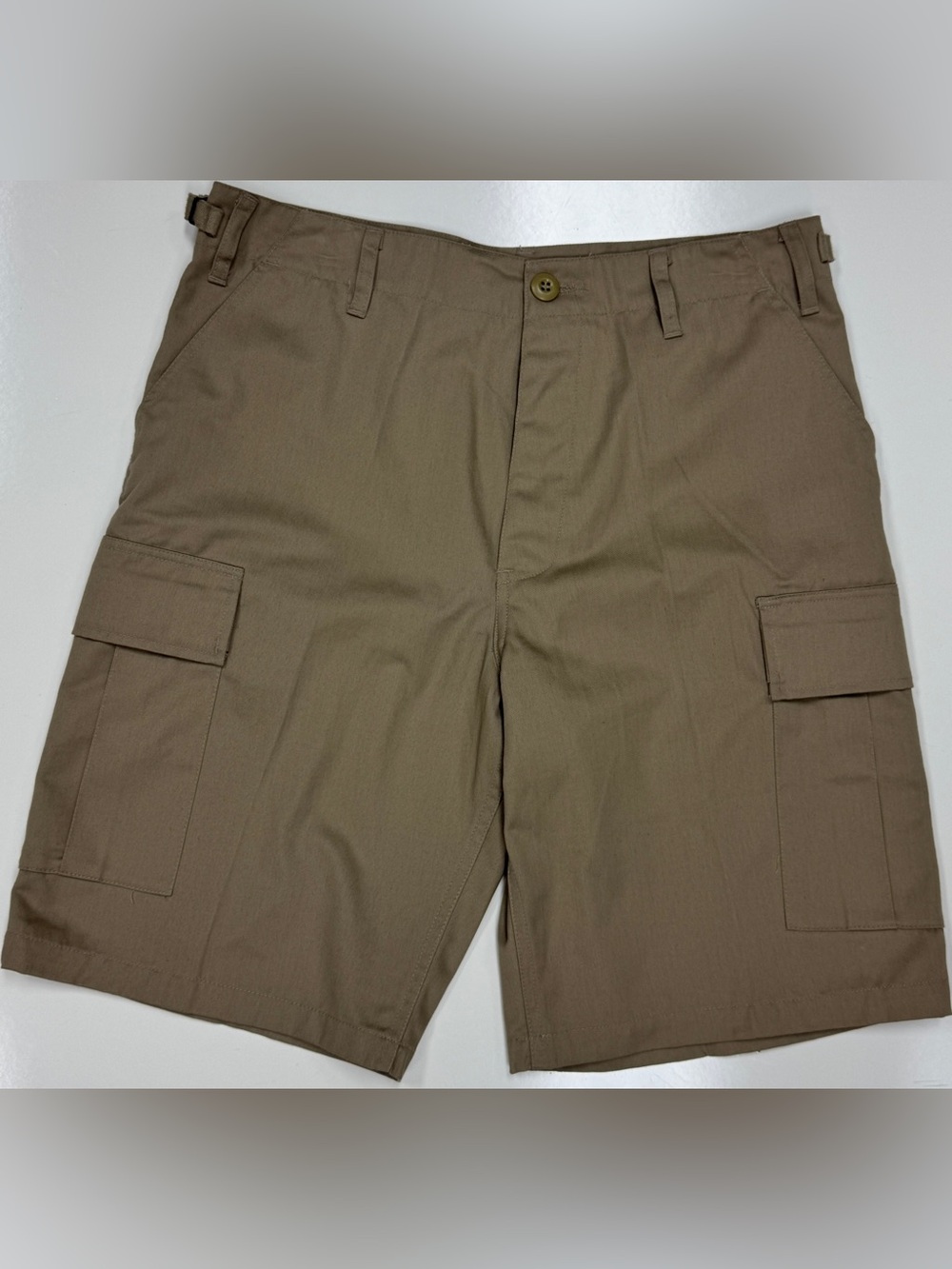 Men's Khaki BDU Cargo Shorts Button-Fly 6-Pocket size Small NWOT